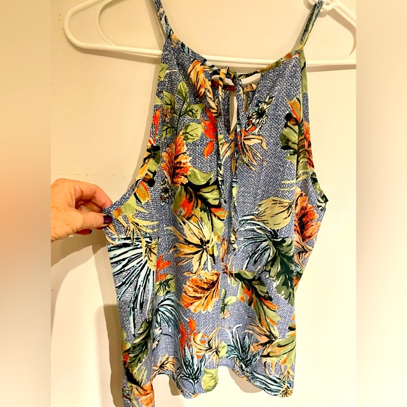NWOT Multi-colored floral patterned tank. Papermoon size LP - Picture 4 of 5